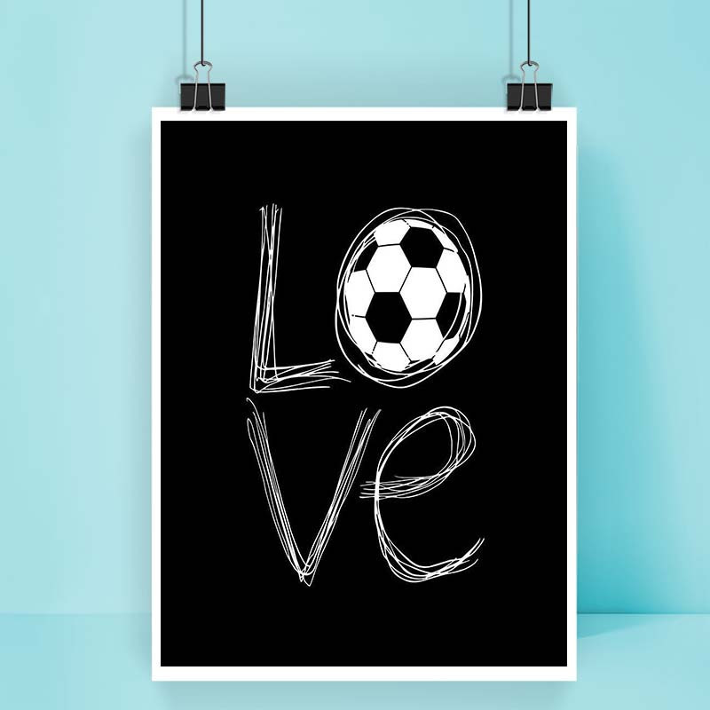 پوستر کارنيکا طرح عاشق فوتبال Football Lover کد 89401 مجموعه 8 عددی