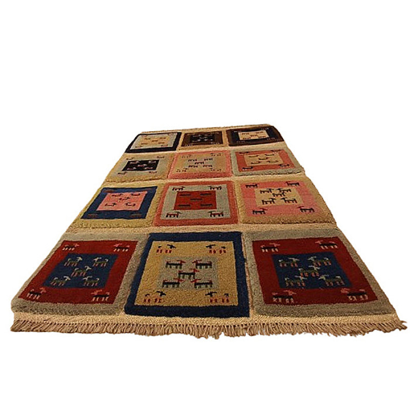 گبه فرش دستباف یک ونیم متری کد NKP.Z.7