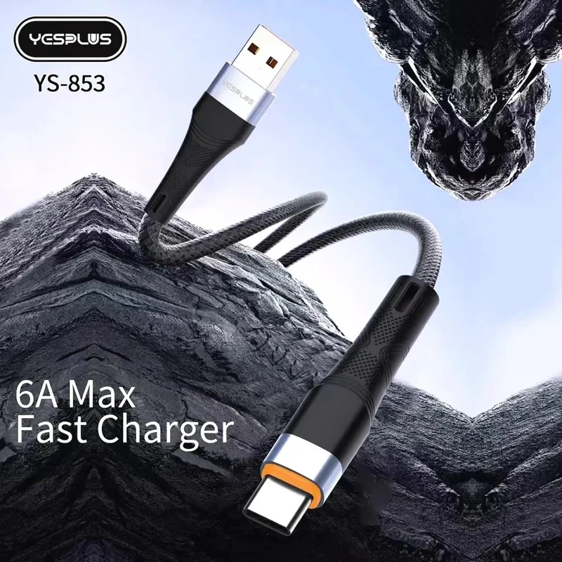 کابل تبدیل USB به USB-C یس پلاس مدل Fast charge 6A طول 1 متر