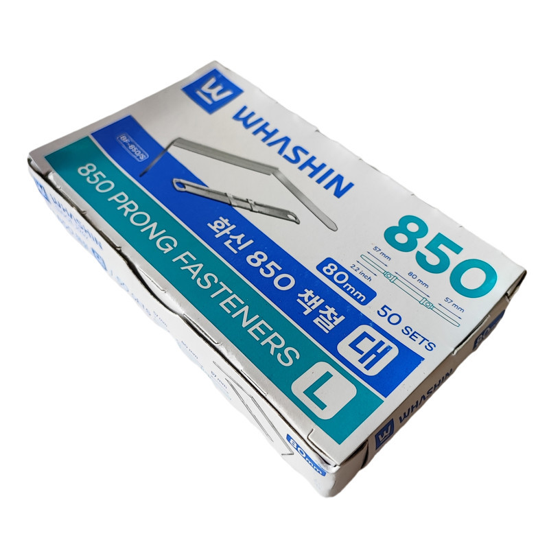 گیره پوشه واشین سایز 80 میلیمتری کد 850 بسته 50 عددی