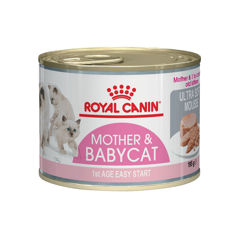کنسرو پوچ گربه نابالغ رویال کنین مدل Mother & Babycat وزن 195 گرم