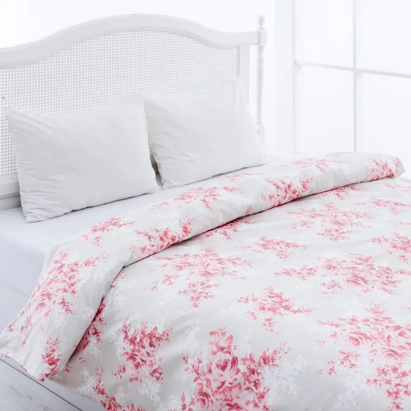 روکش لحاف انگلیش هوم مدل Snow Rose دو نفره سایز 200x220 سانتی متر