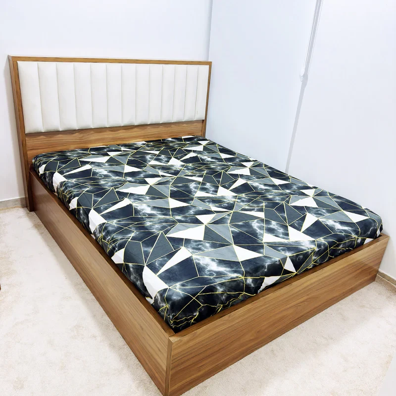 ملحفه ناتوسا مدل هندسی دو نفره سایز 250x240 سانتی متر
