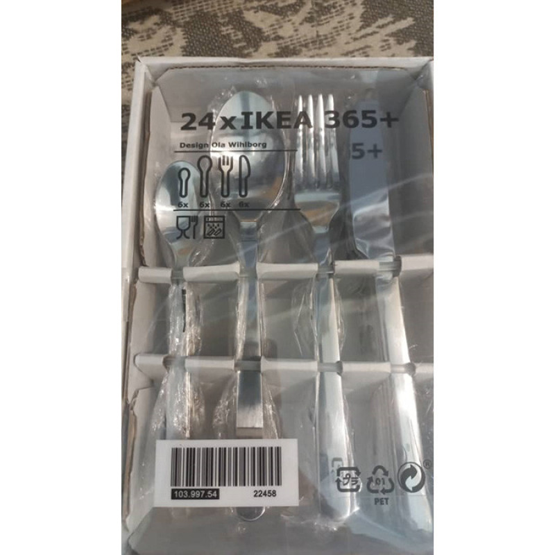 سرویس قاشق و چنگال 24 پارچه ایکیا مدل  365