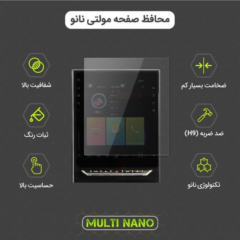 محافظ صفحه نمایش خودرو مولتی نانو مدل X-S1N مناسب برای مانیتور 7 اینچ