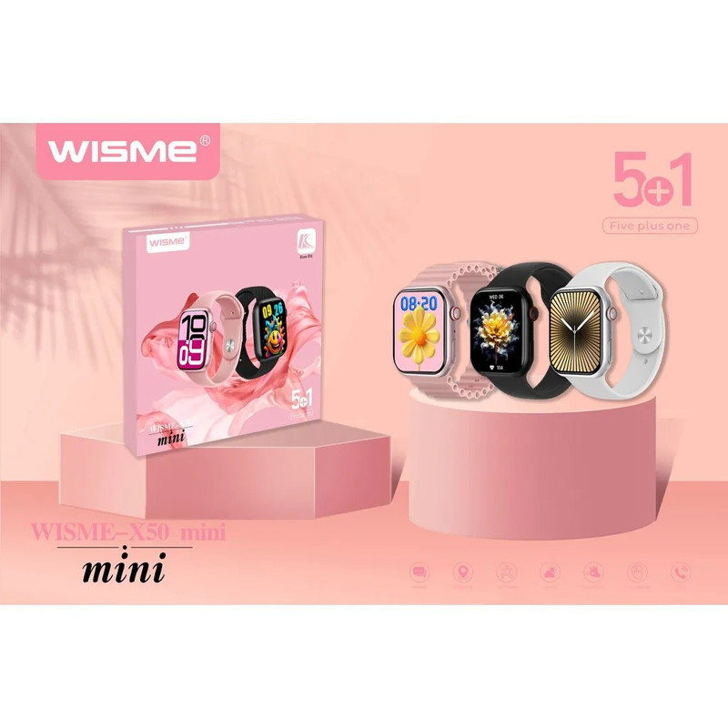ساعت هوشمند 40 میلیمتری ویسمی مدل X50 Mini با بند سیلیکونی