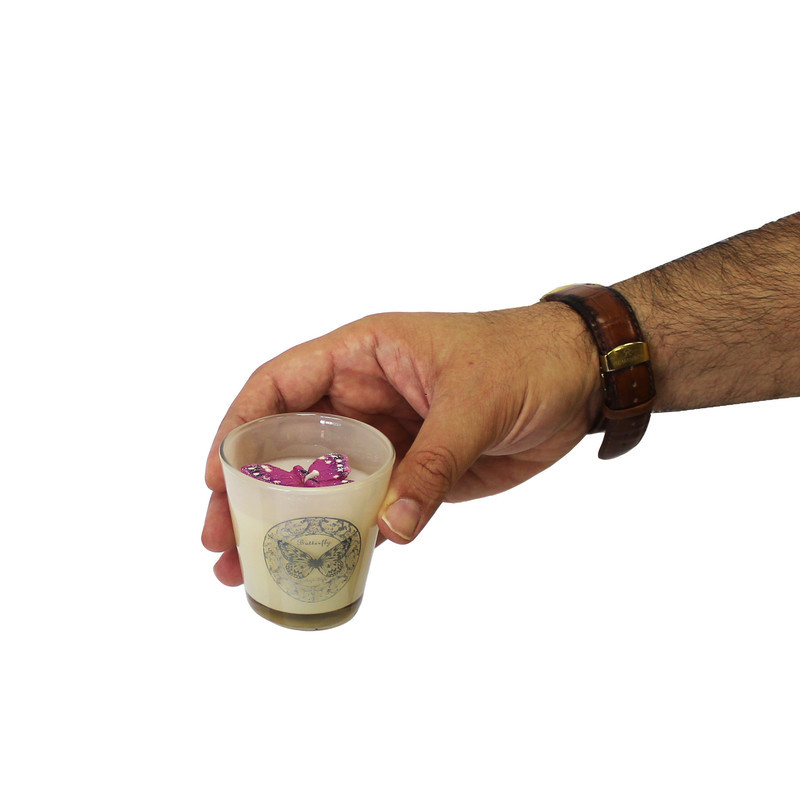 شمع لیوانی مدل Butterfly کد 79-02