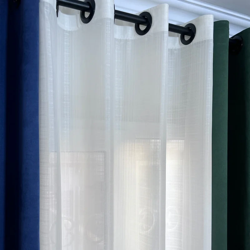 پرده مدل پانچ حریر شانتون سایز 280x300 سانتی‌متر