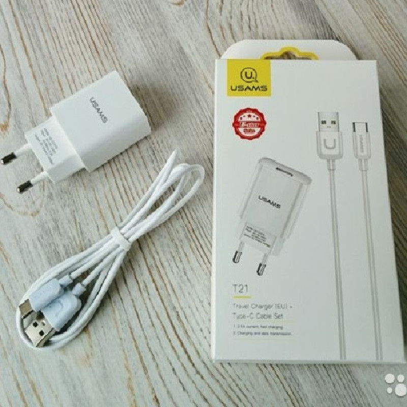 شارژر دیواری یوسمز مدل T21 به همراه کابل تبدیل microUSB