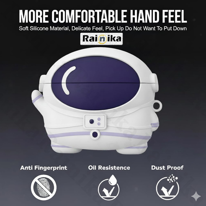 کاور رینیکا مدل Galaxy 3Pro Astronaut مناسب برای کیس هدفون سامسونگ Galaxy Buds 3  Buds 3 Pro (2024)  Buds 3 Fe (2025)