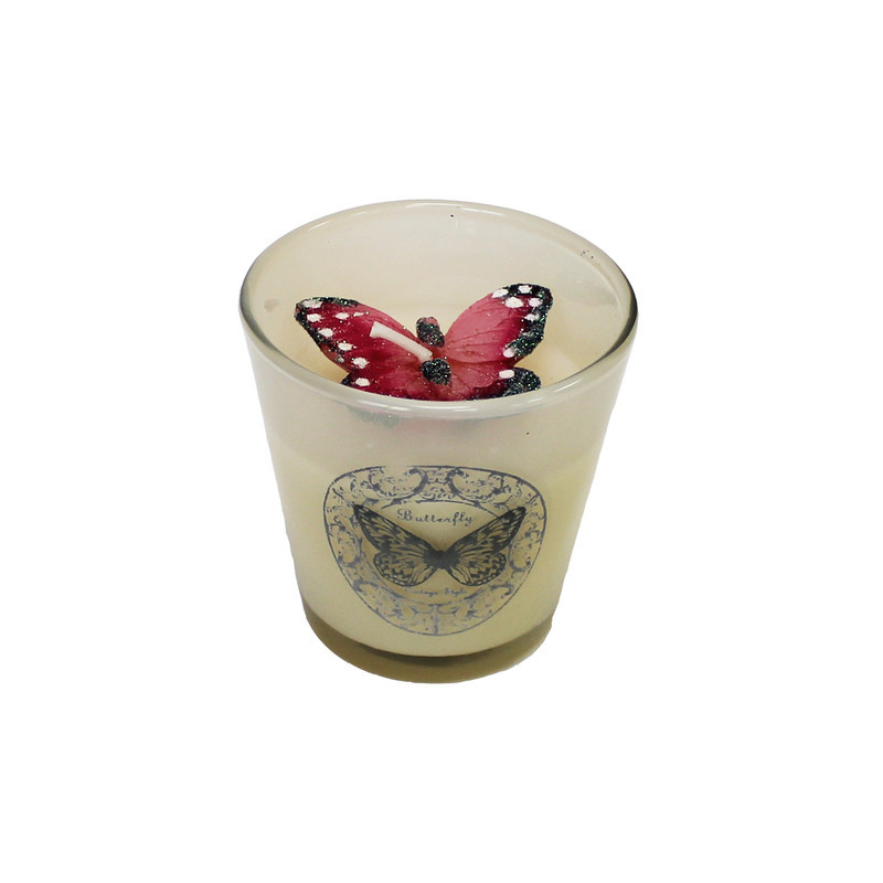 شمع لیوانی مدل Butterfly کد 79-02