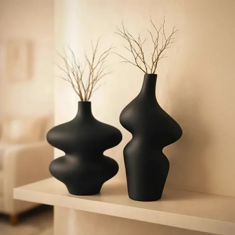 گلدان دکوری مدل FORMA بسته 2 عددی