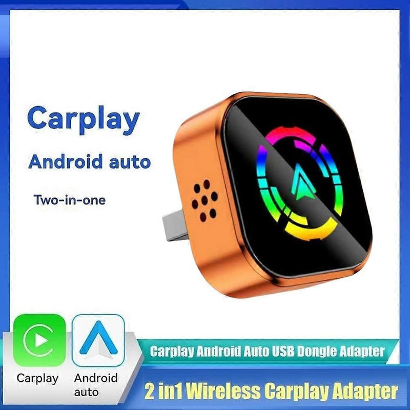 کارپلی و اندروید اتو مدل Wireless CarPlayAndroid Auto Q1A به همراه مبدل USB به USB-C