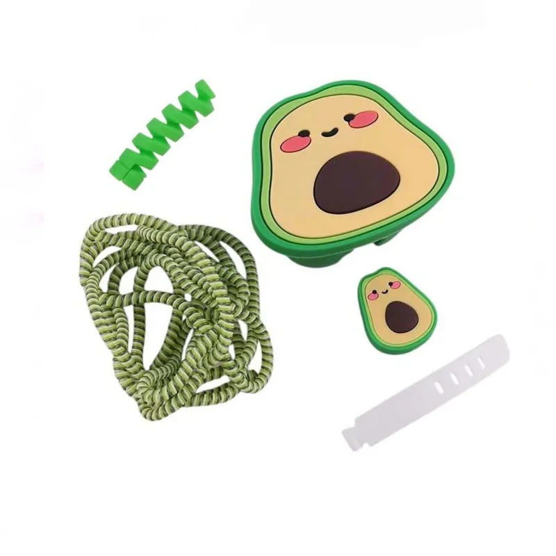 محافظ شارژر دیواری طرح آواکادو مدل Avo99 مناسب برای شارژر اپل 20 وات سه پین بسته 5 عددی