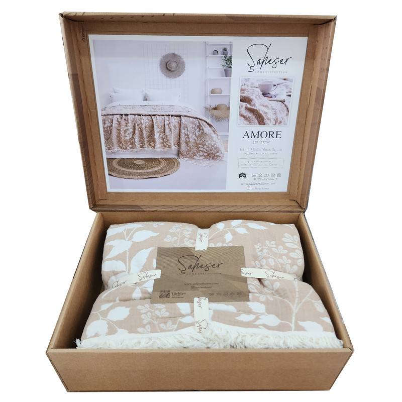 روتختی دو نفره شاهسِر مدل Amor C.K سایز 260x240 سانتی‌متر