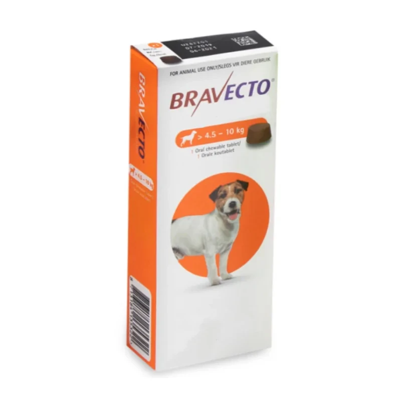 قرص ضدکک و کنه سگ‌ نژاد کوچک براوکتو مدل Flea And Tick Chew For Small Dogs وزن ۲۵۰ میلی گرم