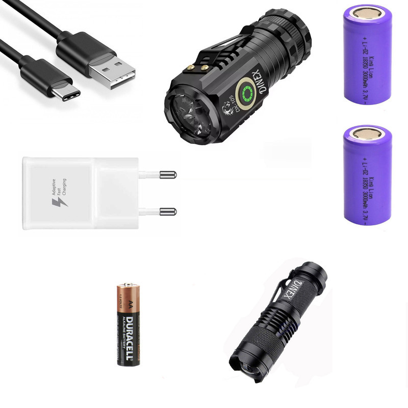 چراغ قوه دینکس مدل ضد آب  DX-105 با نور مهتابی