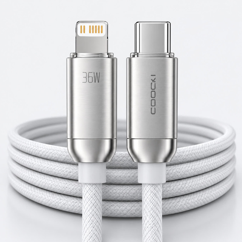 کابل تبدیل USB-C به لایتنینگ توکی مدل iphone-12 pro با طول ۱ متر
