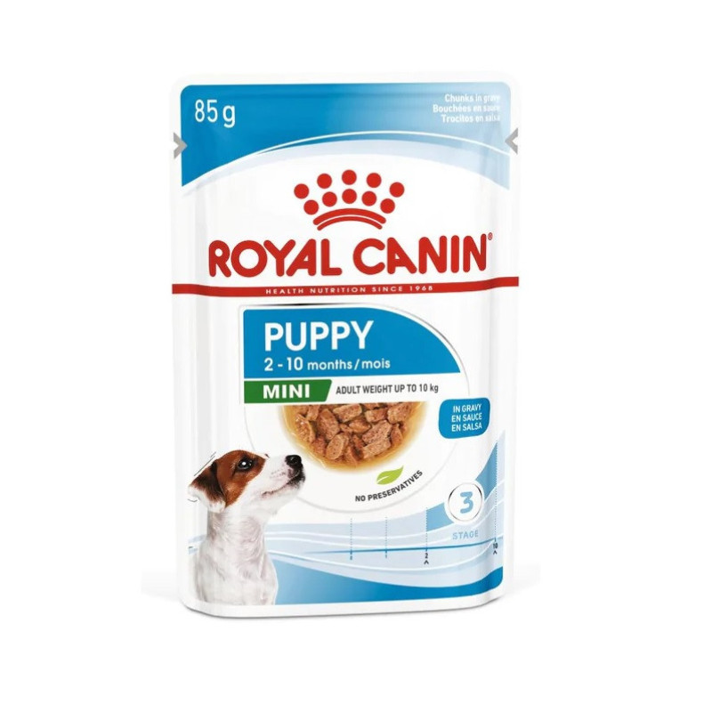 پوچ توله سگ نژاد کوچک رویال کنین مدل Mini Puppy وزن 85 گرم