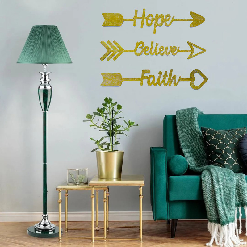 دیوارکوب آرتافرین مدل Believe Faith Hope مجموعه 3 عددی
