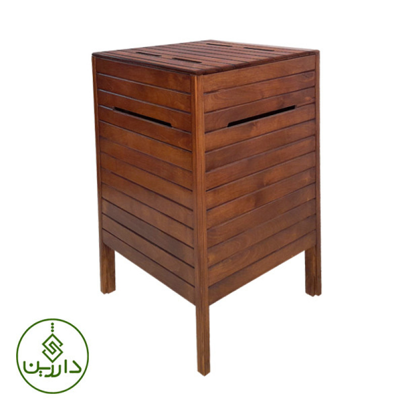 سبد رخت چرک مدل چوبی