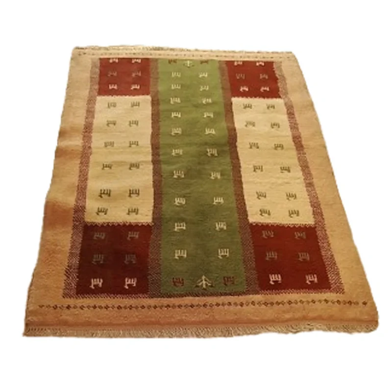 گبه فرش دستباف یک ونیم متری مدل بافت قشقای شیراز کد NKP.Z.N93