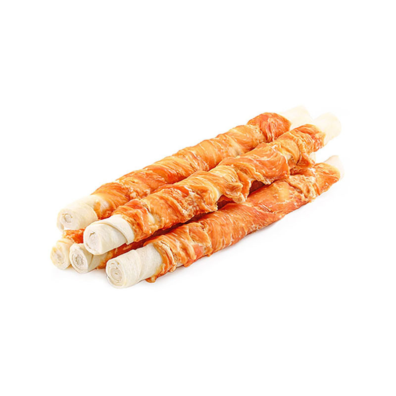 تشویقی سگ ونپی مدل Chewy Chicken Jerky & Rawhide Twists طعم مرغ وزن 70 گرم