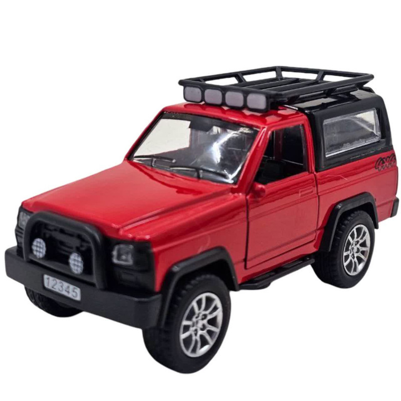 ماکت ماشین ناب سل مدل نیسان پاترول آفرود فلزی موزیکال چراغدار عقب کش دو در کد Nissan Patrol Off-Road Metal Musical Pull Back Lights