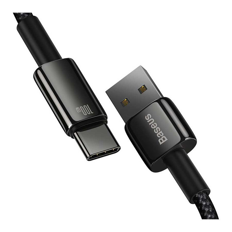 کابل تبدیل USB به USB-C بیسوس مدل Tungsten Gold CAWJ000001 به طول 1 متر
