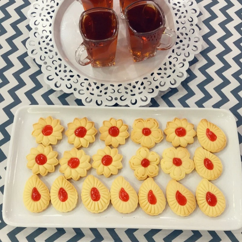 قالب شیرینی به گز مدل ترمه و طاووس مجموعه 2 عددی