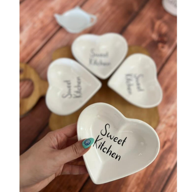 پیاله مدل قلبی sweet kitchen مجموعه چهار عددی