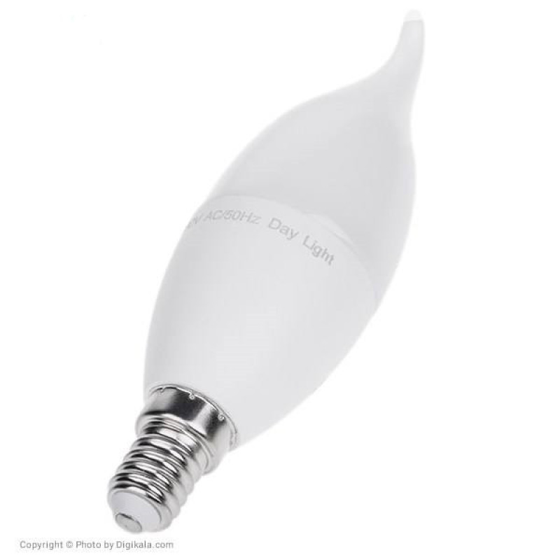 لامپ ال ای دی 6 وات پارس شهاب مدل شمعی مات با پایه E14