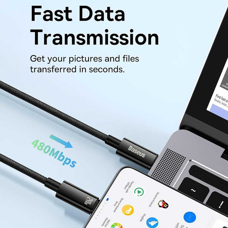 کابل usb-c باسئوس مدل cawj040001 طول 1متر
