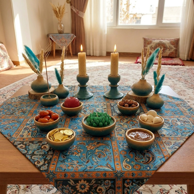 مجموعه ظروف هفت سین 14پارچه مدل شاهزاده کوچولو