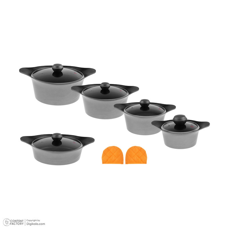 سرویس تابه و قابلمه گرانیتی 12 پارچه ام جی اس مدل KC1216