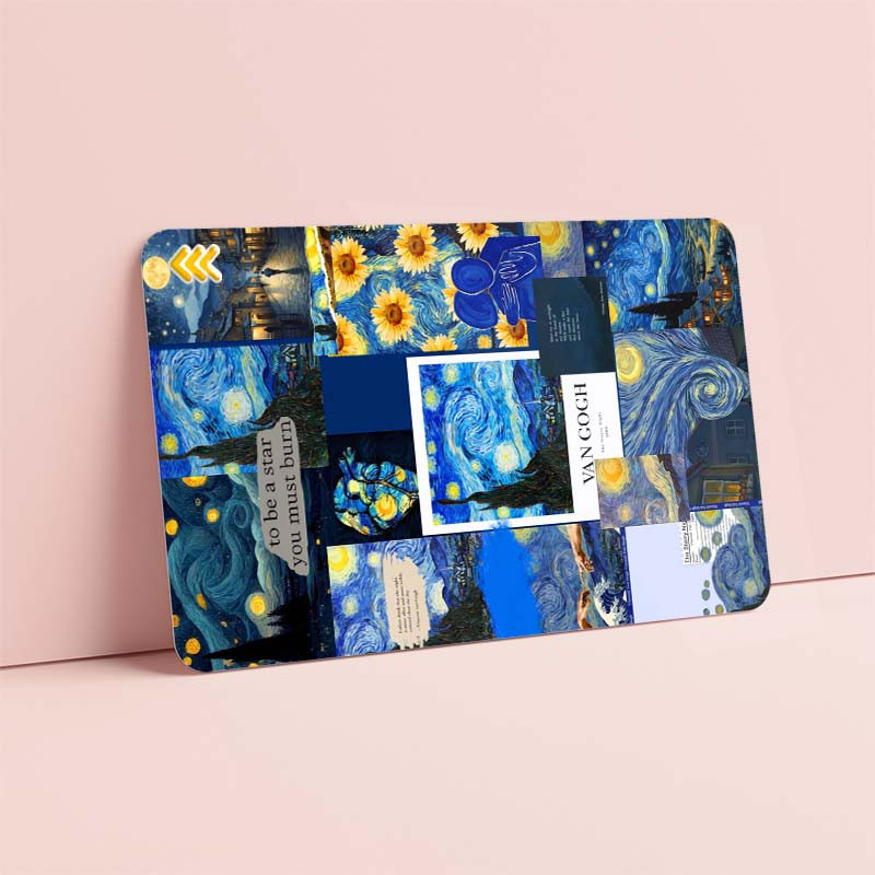 استيکر کارت کارنيکا طرح شب پرستاره فانتزی ون‌گوگ Fantasy Starry Night Van Gogh کد 47123 مجموعه 6 عددی