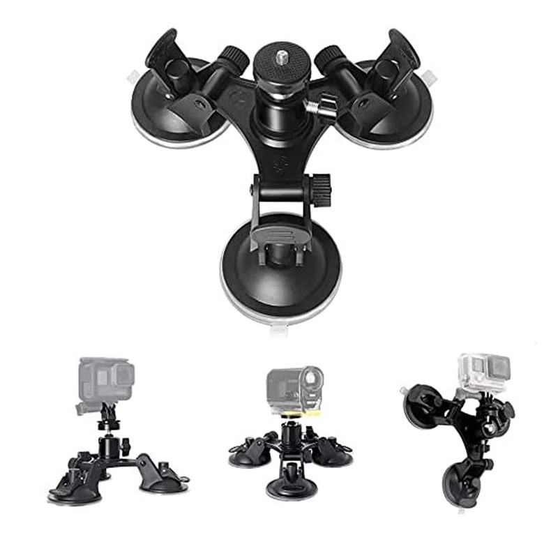پایه نگهدارنده دوربین ورزشی مدل Triple Suction Cup