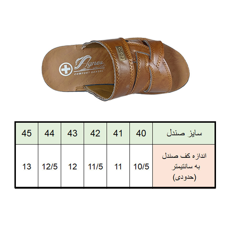 صندل مردانه اگنس مدل مهران کد AS02