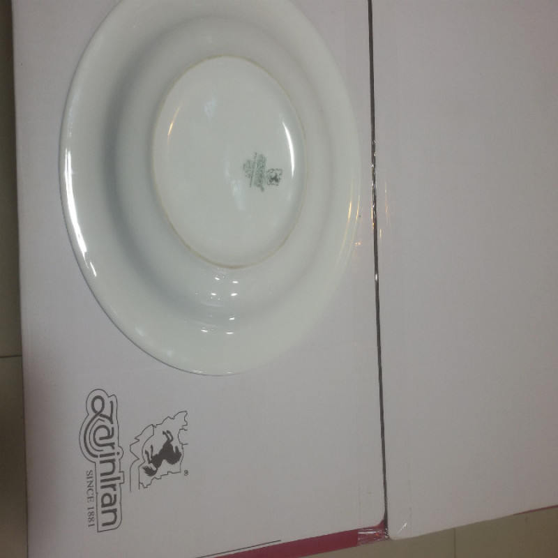 بشقاب خورش خوری چینی زرین ایران مدل هتلی 49 کد 20 درجه عالی بسته 6 عددی