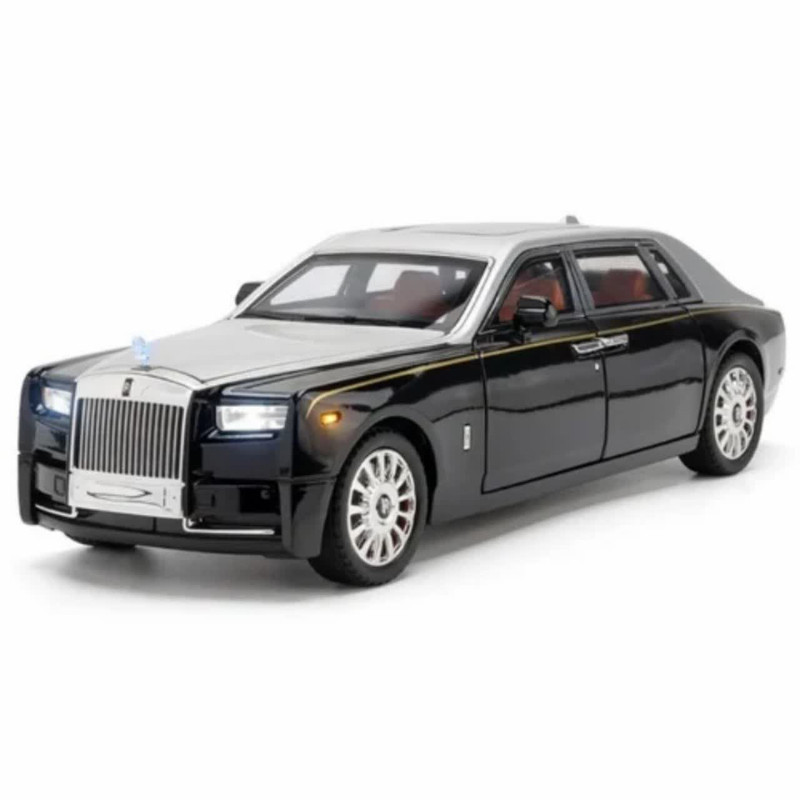 ماکت ماشین بازی ناب سل مدل رولزرویس سقف کهکشانی فلزی موزیکال کد  Rolls-Royce scale 1:18