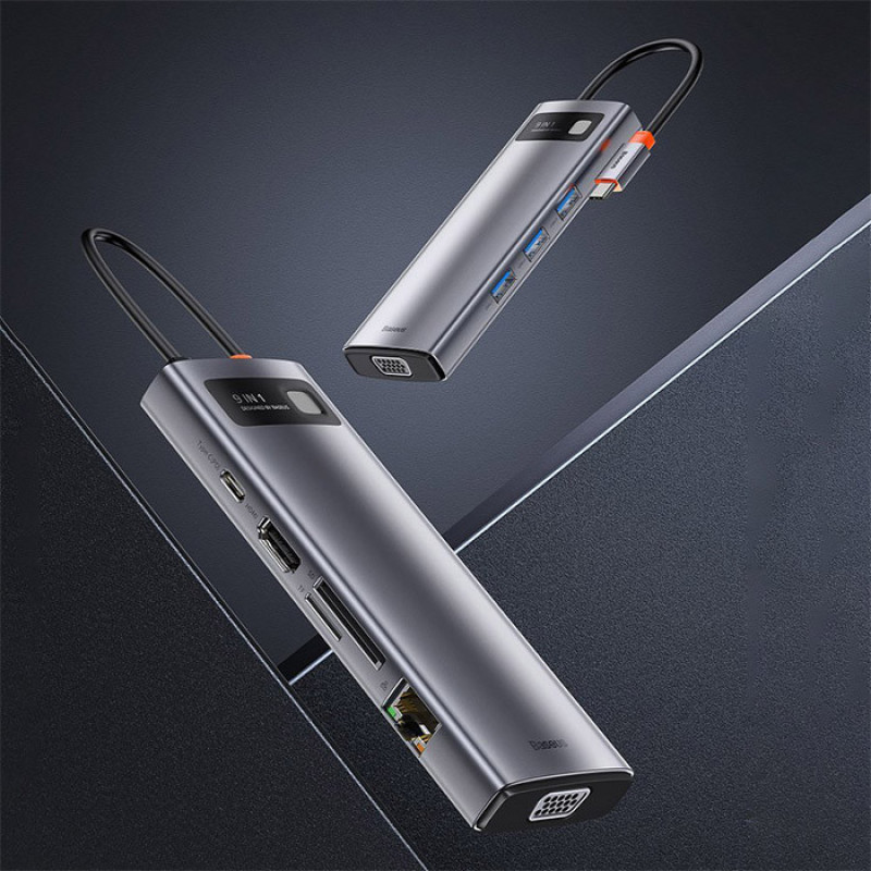 هاب 9 پورت usb-c باسئوس مدل CAHUB-CU0G