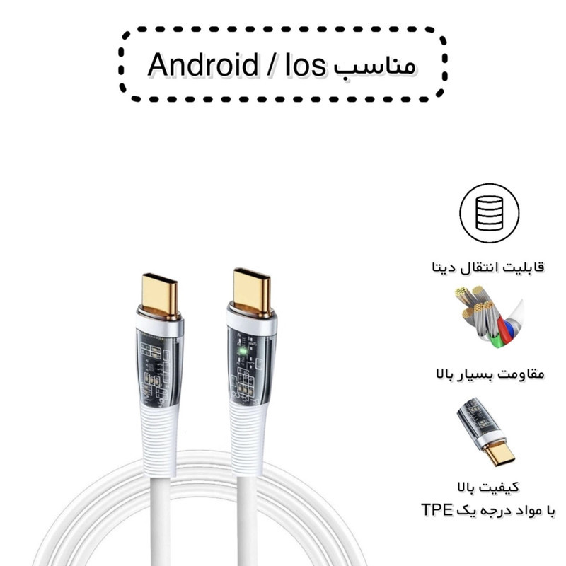 شارژر فندکی 60 وات دو پورت فرست یو مدل F022 به همراه کابل USB-C