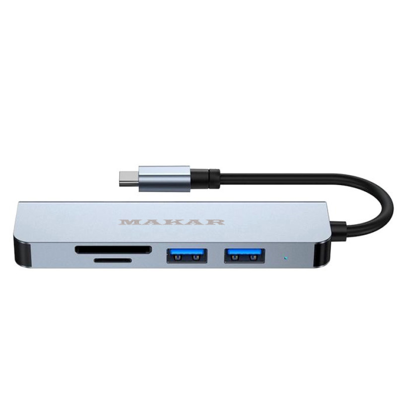 هاب و کارت خوان 5 پورت USB-C ماکار مدل 5in1 MK-HU235-C