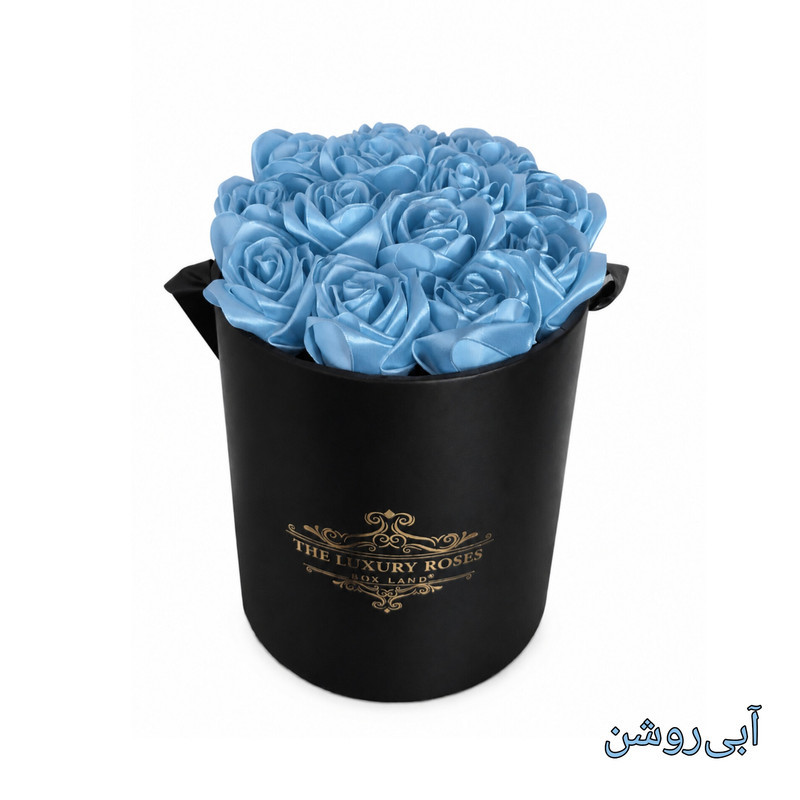 باکس گل مصنوعی مدل رز روبانی 13 شاخه