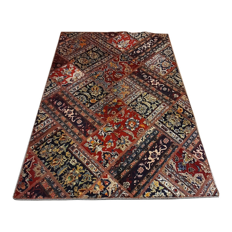 کلاژ فرش دستبافت سه متری مدل چهل تکه کد N.K.P.CO.C35