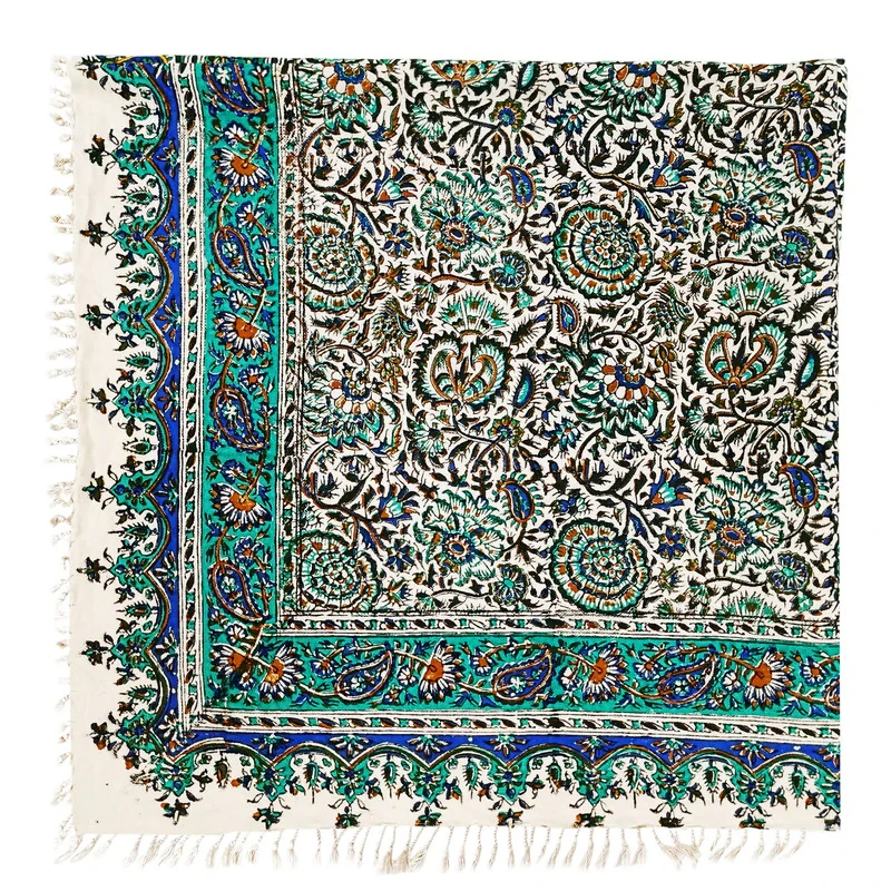 رومیزی قلمکار مدل گل اناری