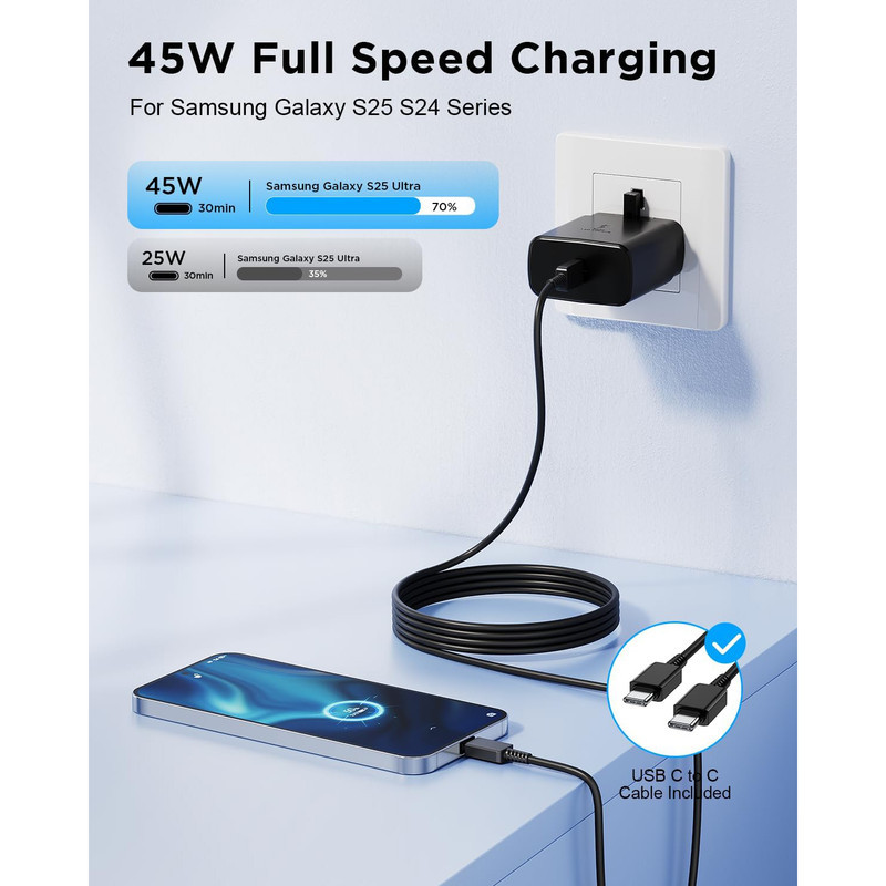 کابل USB-C هزول مدل 45W5A طول 1 متر
