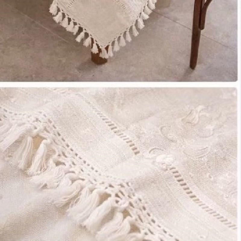 رومیزی مدل لینن سایز 140x140 سانتی‌متر