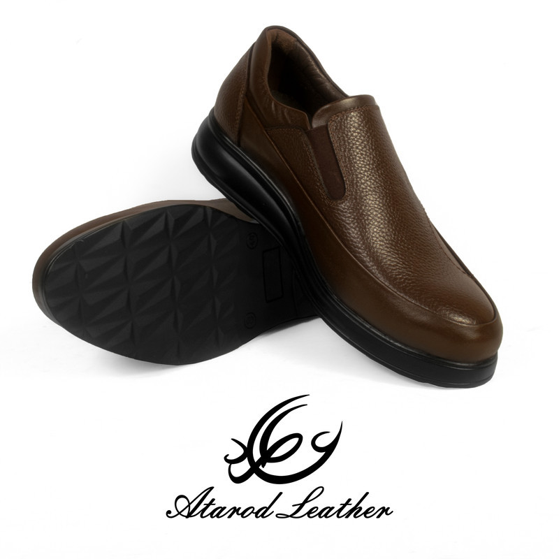 کفش طبی مردانه چرم عطارد مدل چرم طبیعی کد SH52