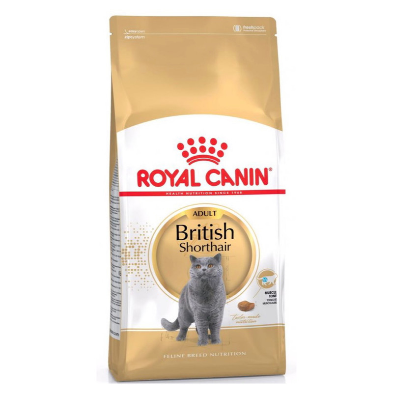 غذای خشک گربه بالغ رویال کنین مدل British shorthair adult وزن 2 کیلوگرم به همراه بستنی